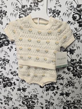 Little Planet By Carter's Cream Knit Newborn Baby Outfit